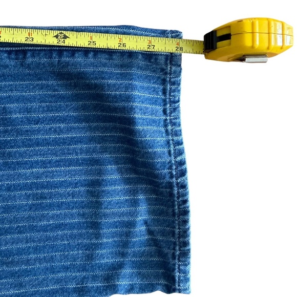 Madewell the perfect vintage wide leg jean pinstripe trouser pleated size 26 - Picture 7 of 8